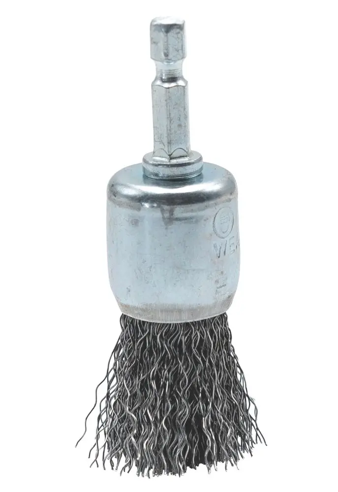 Norton 25Mm Round-Shank Crimped Wire Pencil Brush – Detail Cleaning Tool 1