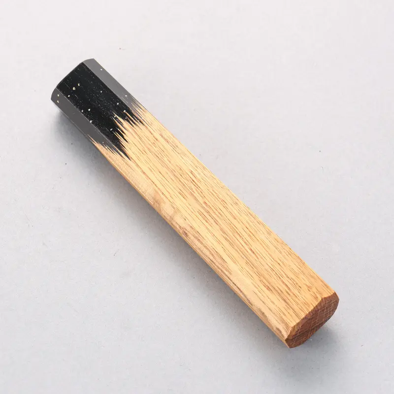 Octagonal Kokushin Lacquered Oak Knife Handle – Large Size 1