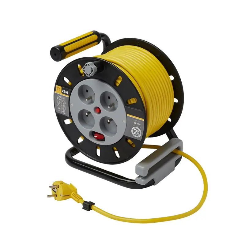 Open-Reel 16A 4-Gang 25-Metre Extension Cable – 230V Industrial Grade 1