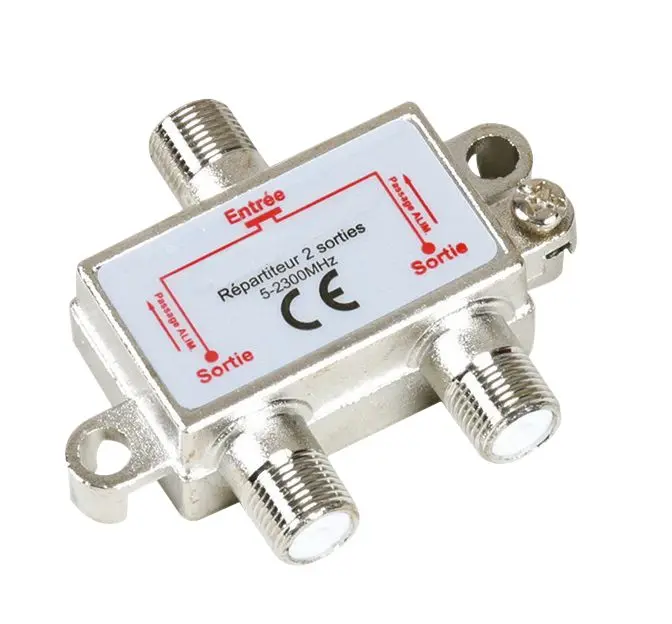 Optex Indoor Coaxial 2-Way Signal Splitter (F-Type) 1