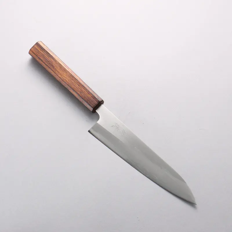 Oul 180Mm Gyuto Knife — White Steel #1, Oak Baikoku (Soot Black) Handle 1