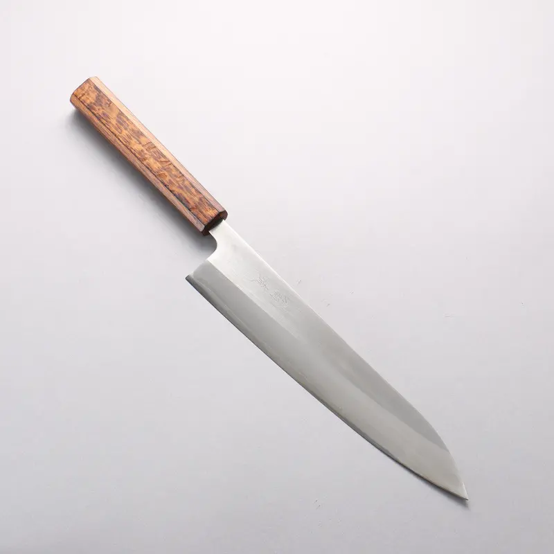 Oul 240Mm Gyuto Knife — White Steel #1, Oak Baikoku (Soot Black) Handle 1