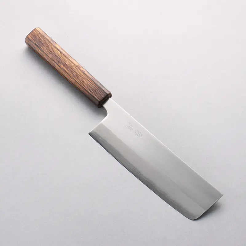 Oul White Steel #1 Nakiri Knife – 165Mm Traditional Finish With Burnt Oak Handle 1