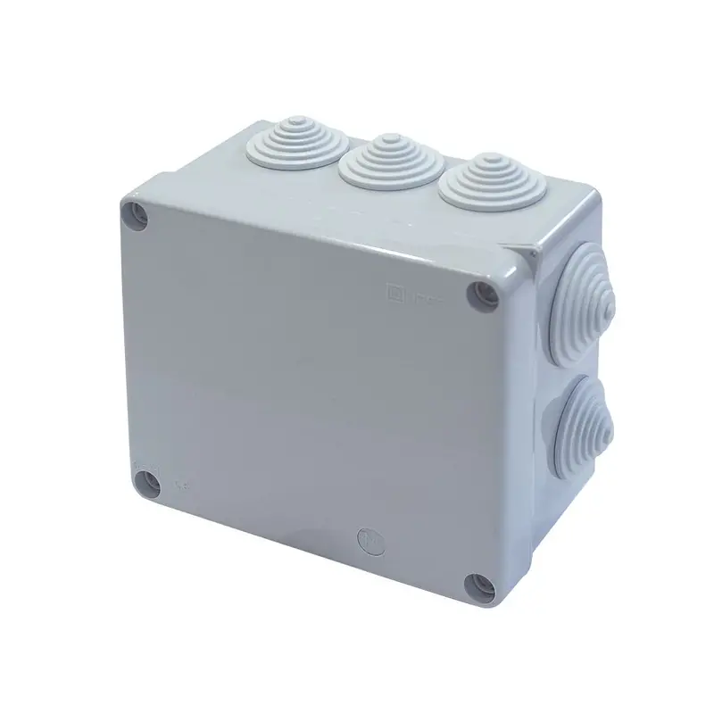 Outdoor Ip66 Junction Box (200 × 140 × 75 Mm) With 10 Cable Grommets And Integrated Locking Lid 1