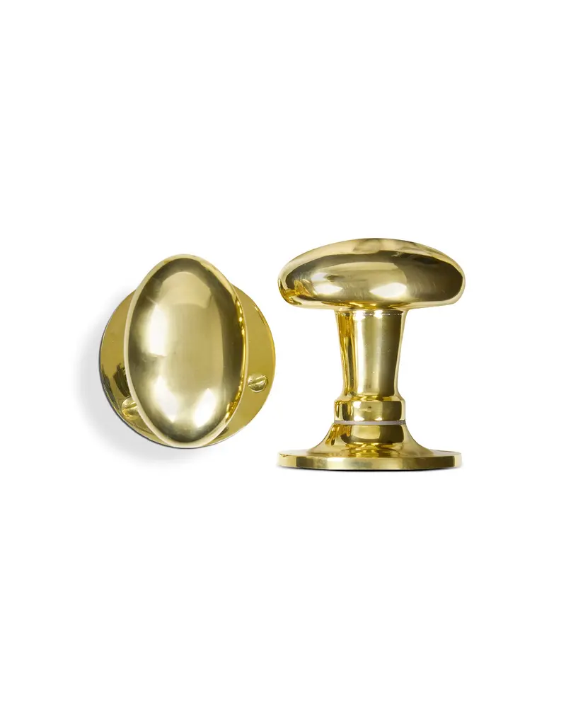 Oval Brass Door Knob 1