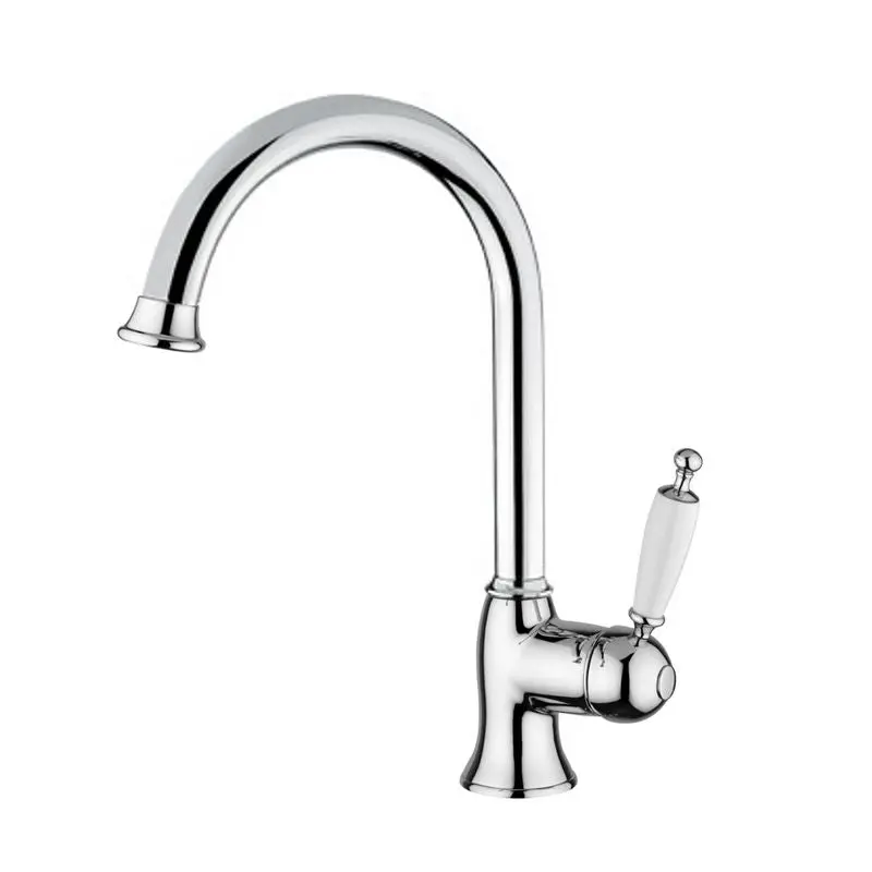 Oxford Swan-Neck Kitchen Faucet – Chrome 1