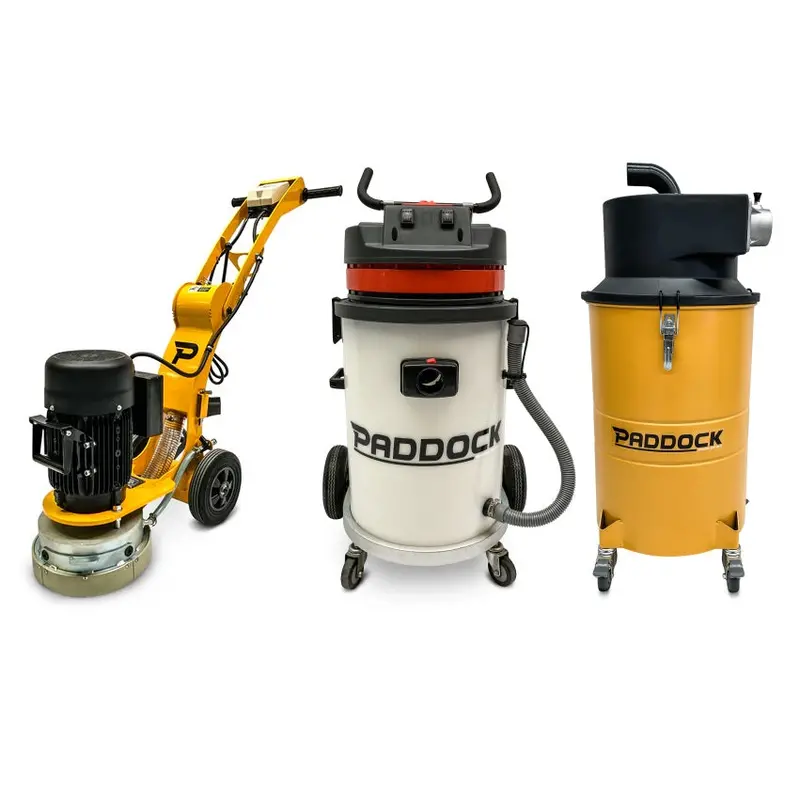 Paddock Concrete Floor Grinder Bundle – Includes Vacuum & Dust Separator 1
