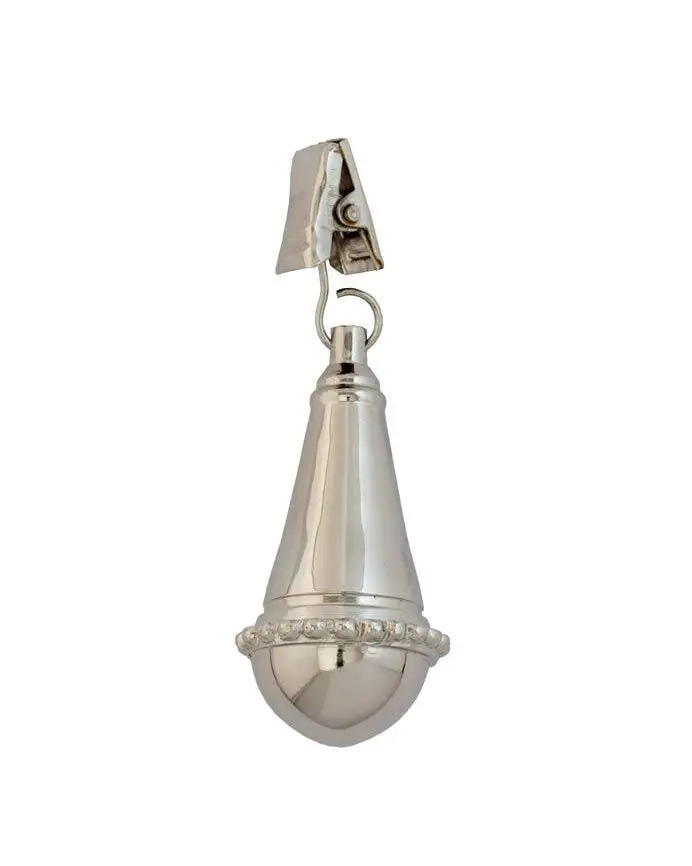 Pearl-Edge Curtain Tieback – Nickel Finish 1