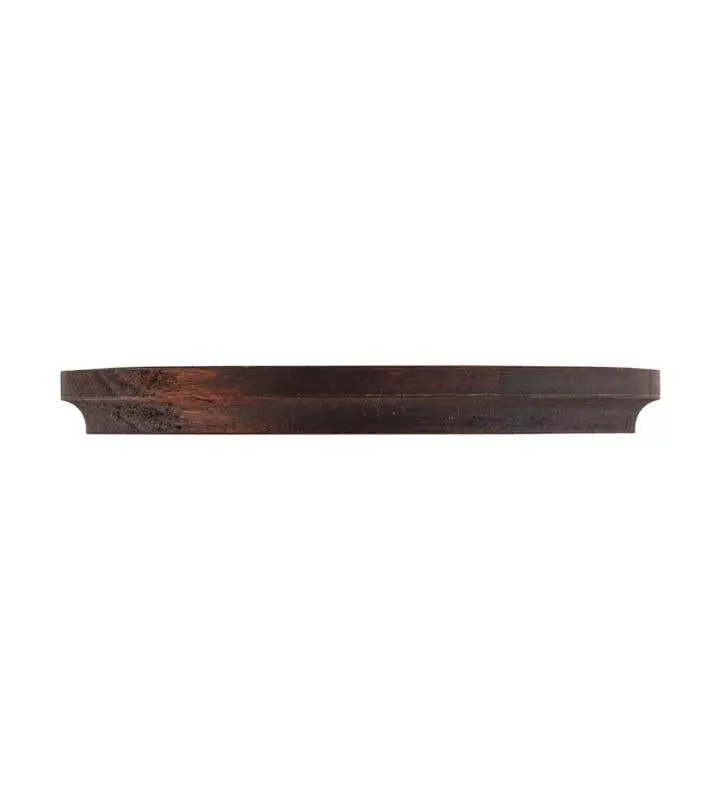 Plain Brown Stained Wooden Faceplate – No Groove 1