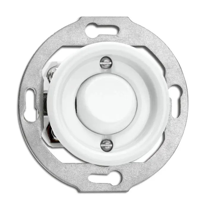 Plain White Porcelain Signal Button Insert – No Symbol 1