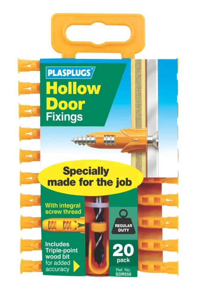 Plasplugs Hollow-Door Anchors – 6Mm X 23Mm, 20-Pack 1