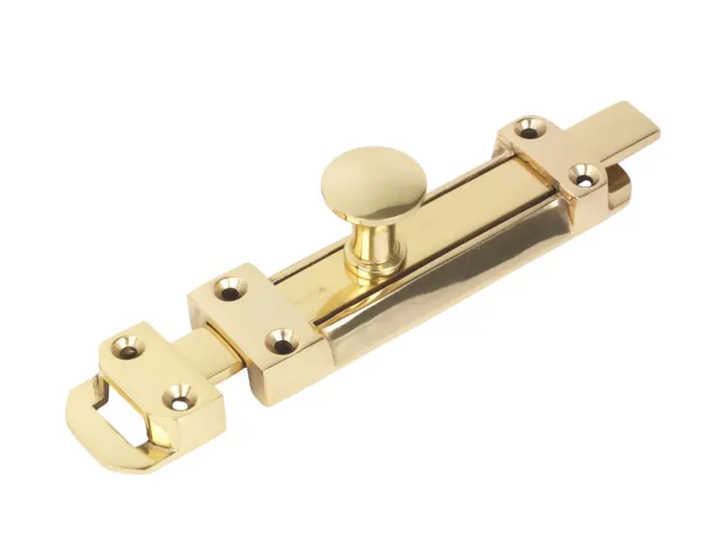 Polished Brass Heavy-Duty Door Bolt – 150Mm Length 1