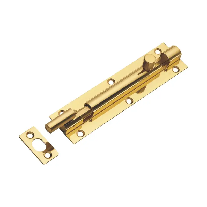 Polished Brass Necked Barrel Door Bolt – 152Mm 1