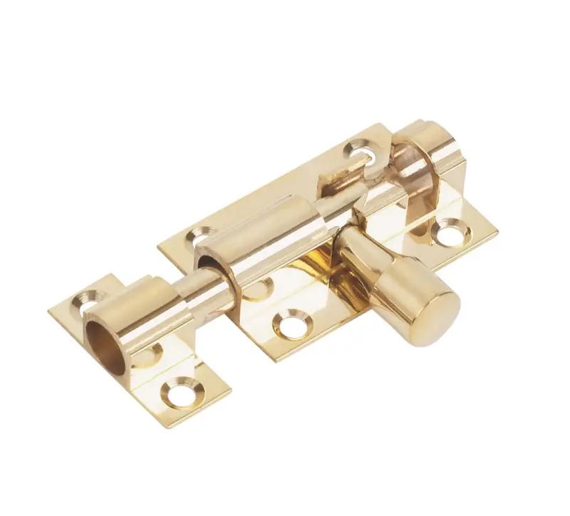 Polished Brass Straight Door Bolt – 38Mm 1