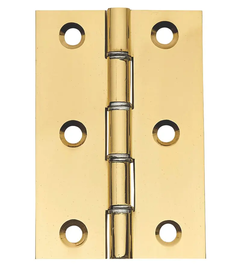 Polished Brass Washered Butt Hinges – 76Mm × 51Mm, 2-Pack 1