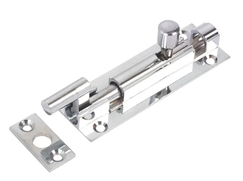 Polished Chrome Necked Door Bolt – 76Mm Length 1
