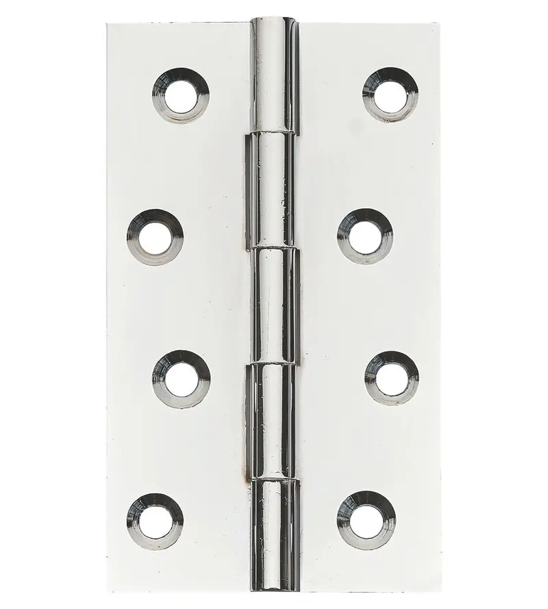 Polished Chrome Solid Drawn Butt Hinges – 100Mm × 60Mm, Pack Of 2 1