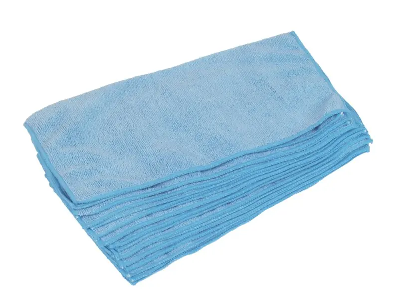 Premium Blue Microfibre Cleaning Cloths – 380 × 380Mm (10-Pack) 1