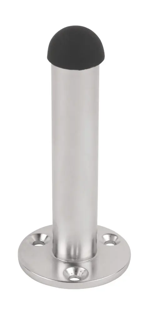 Projection Cylinder Door Stops – 37Mm × 86Mm – Satin Chrome – Pack Of 2 1
