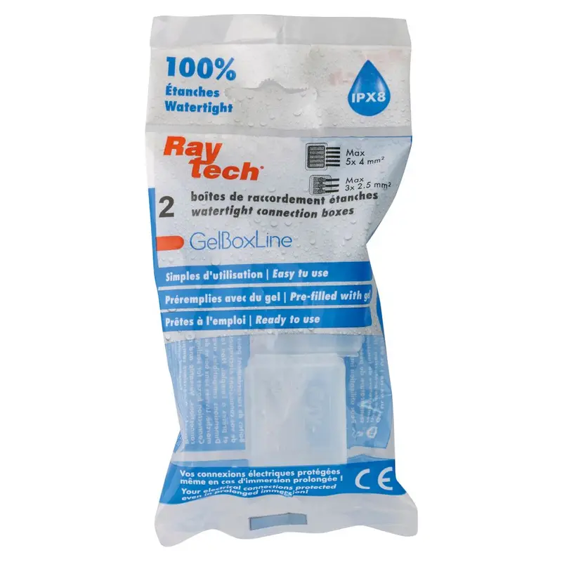Raytech Ipx8-Rated Transparent Junction Box – 6-Entry Gel-Filled Enclosure (2-Pack) 1