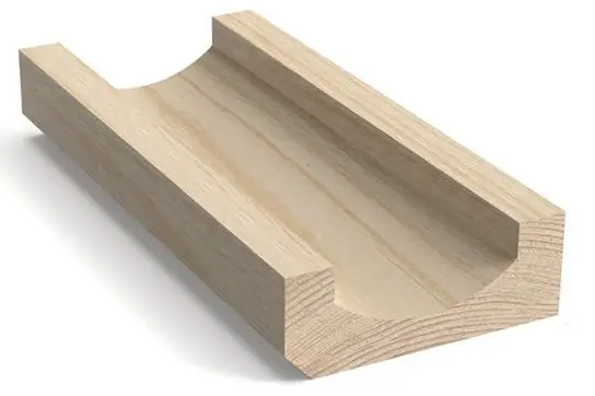 Rectangular Wooden Hanging Rail – Pine, 45×120 Mm 1