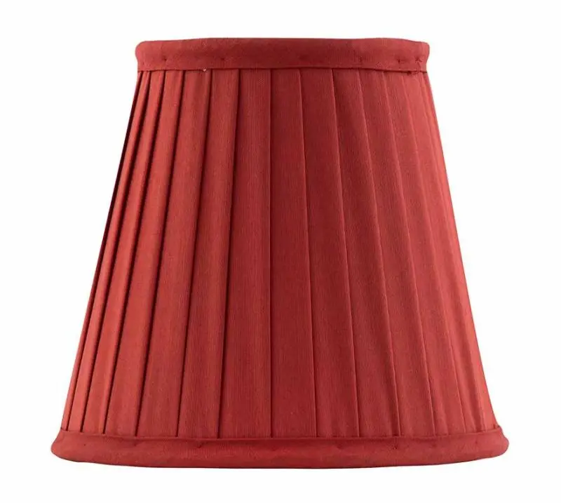 Red Fabric Lamp Shade – 13 Cm Diameter, Clamp Fitting 1