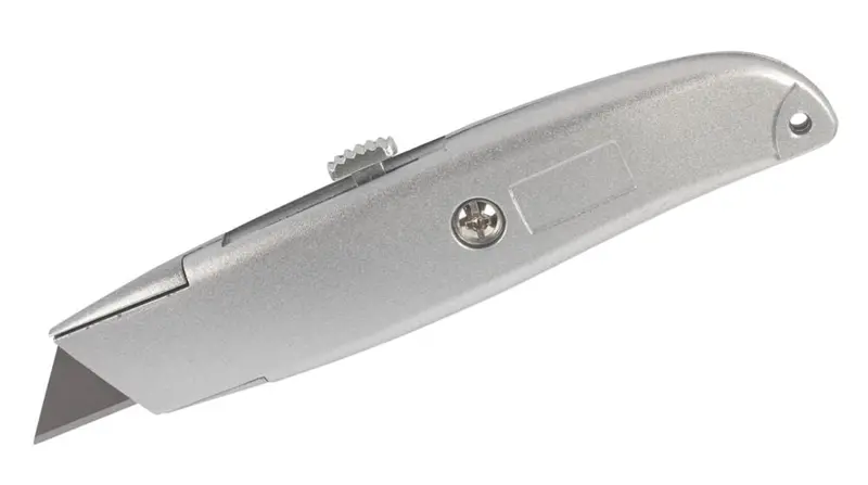 Retractable Utility Knife With Safety Lock And Ergonomic Grip 1