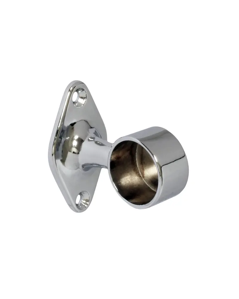 Rhombohedral Pipe Holder In Chrome – Surface-Mount 1