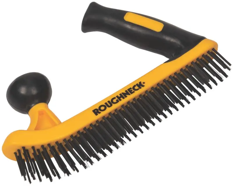 Roughneck Soft-Grip Two-Handed Wire Brush – Extra Leverage For Stubborn Debris 1