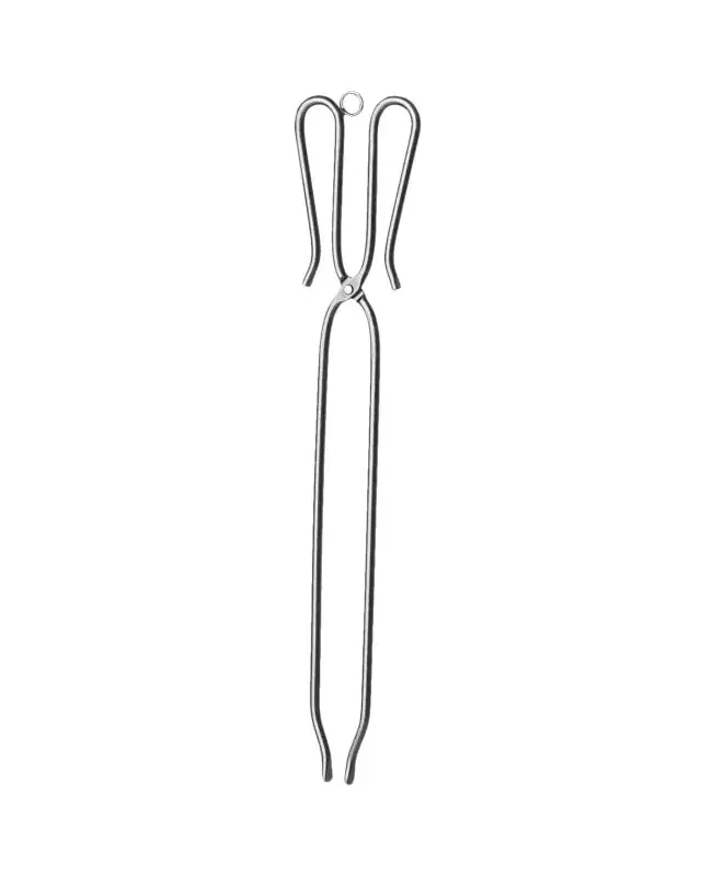 Round-Iron Fireplace Tongs – Forged Iron Grip 1