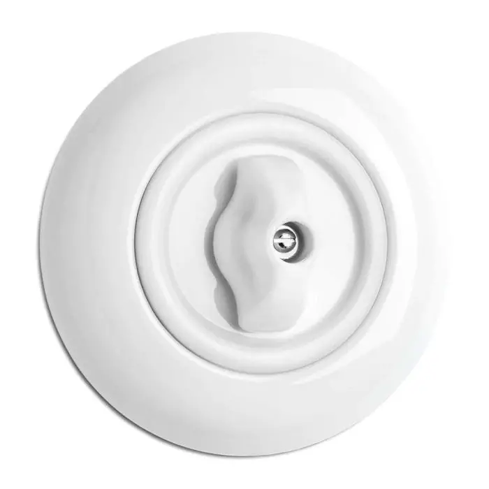 Round Porcelain Rotary Switch – Two-Pole Configuration 1