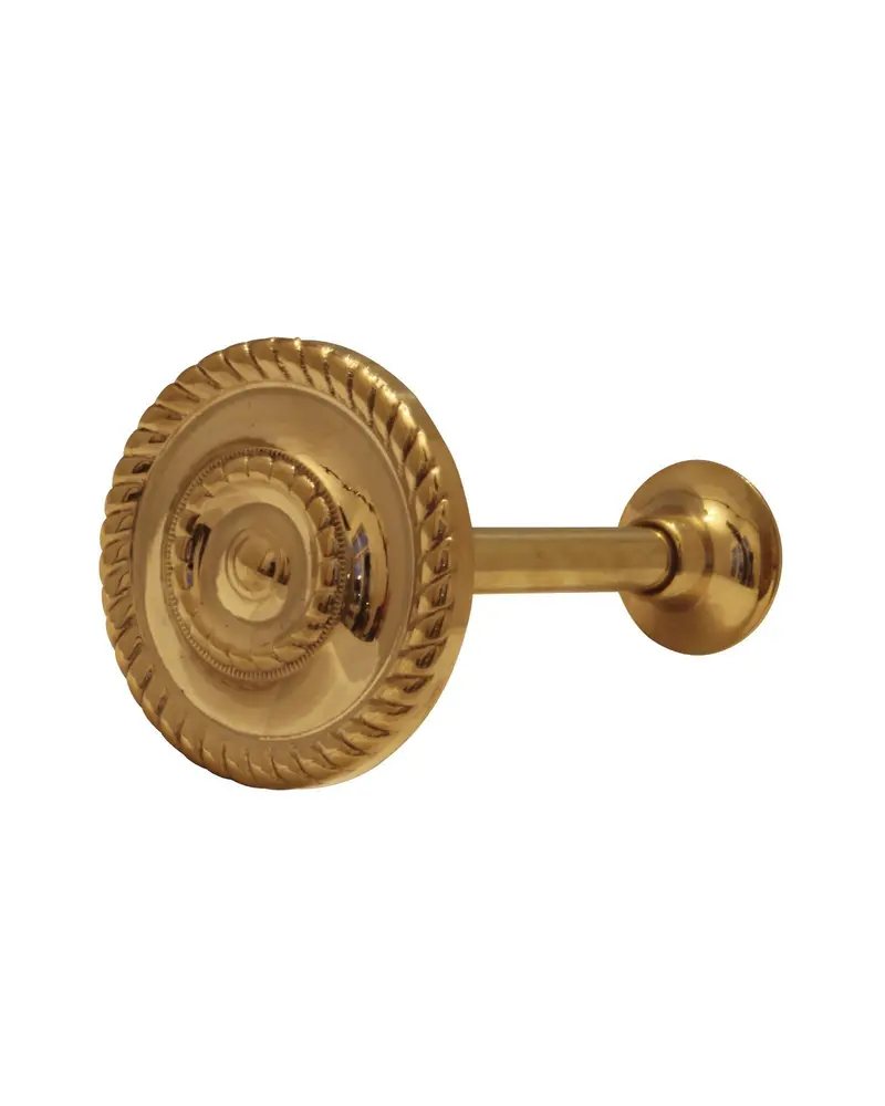 Round Solid Brass Curtain Hook – Minimalist Drapery Accent 1