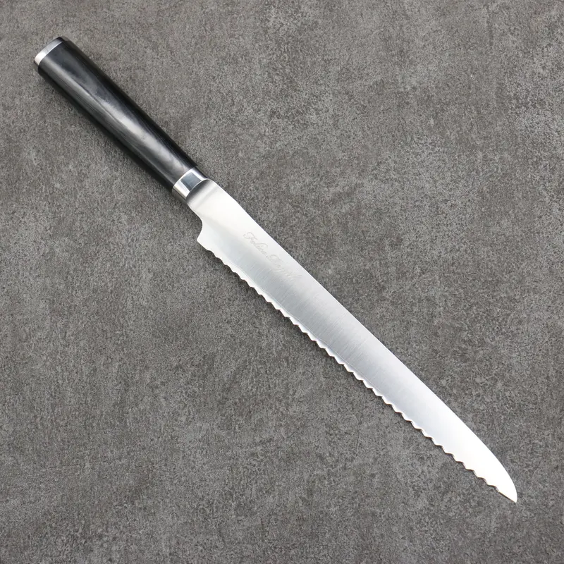 Ryusen Felice Regalo Vg-10 Bread Slicer – 210Mm Black Micarta Handle 1