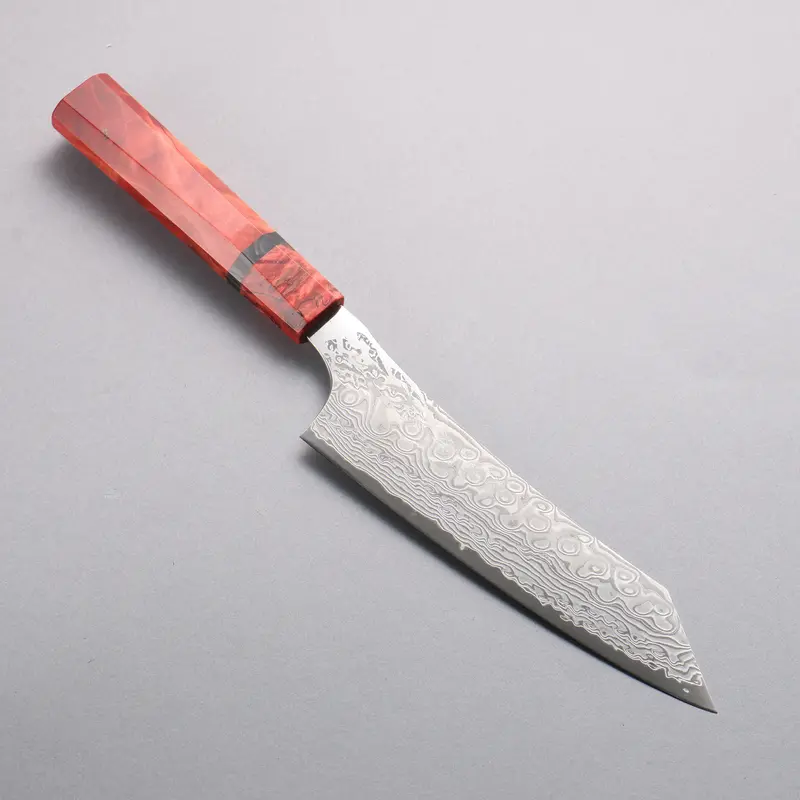 Ryusen Gurenhiryu Kai Spg Strix Damascus Kiritsuke Santoku – 175Mm, Stabilized Poplar Wood Handle 1