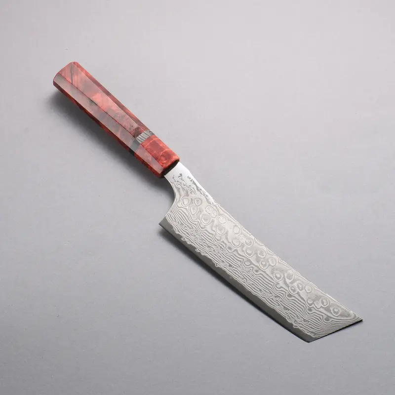 Ryusen Gurenhiryu Kai Spg Strix Damascus Nakiri – 155Mm, Stabilized Poplar Wood Handle 1