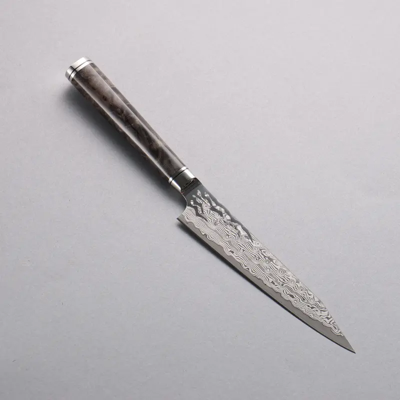Ryusen Oukokuryu Mt Sg2 Damascus Kiritsuke Petty Knife – 135Mm Migaki Finish With Stabilized Wood Handle 1