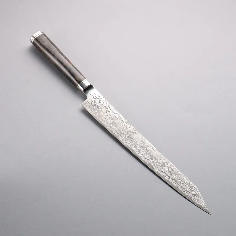 Ryusen Oukokuryu Mt Sg2 Damascus Kiritsuke Sujihiki – 260Mm Migaki-Finished Blade With Stabilized Wood Handle 1