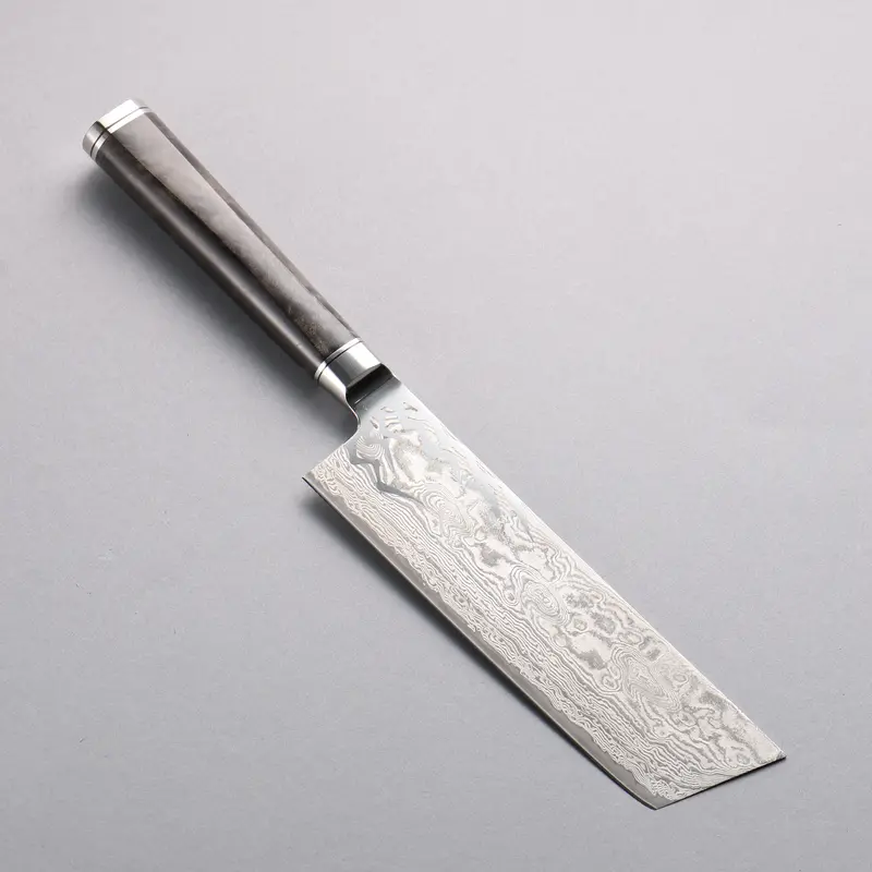 Ryusen Oukokuryu Mt Sg2 Damascus Nakiri Chef Knife – 155Mm Migaki Polish, Stabilized Wood Handle 1