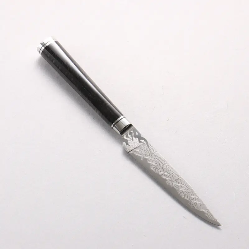 Ryusen Sg2 Damascus 100Mm Steak Knife With Black Rinka Handle (Model Sk06) 1