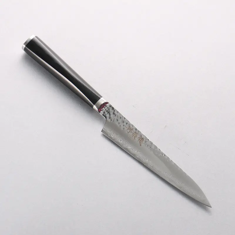 Ryusen Tanganryu Vg-10 Damascus Petty Knife – 135Mm With Black Micarta Handle 1