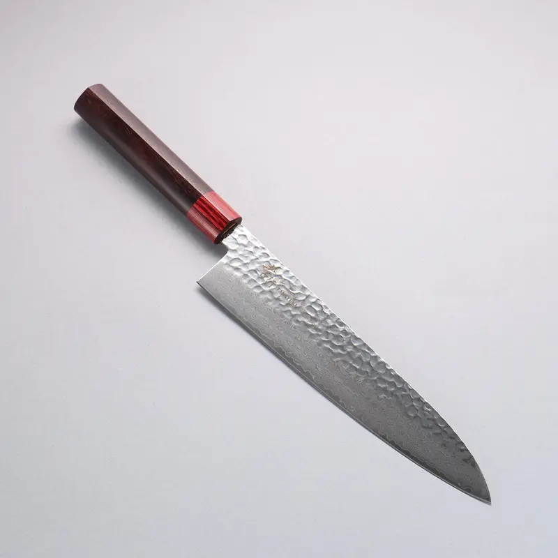 Sakai Takayuki Vg10 33-Layer Damascus 240Mm Gyuto Chef Knife With Rosewood Handle And Red Pakka Wood Ferrule 1