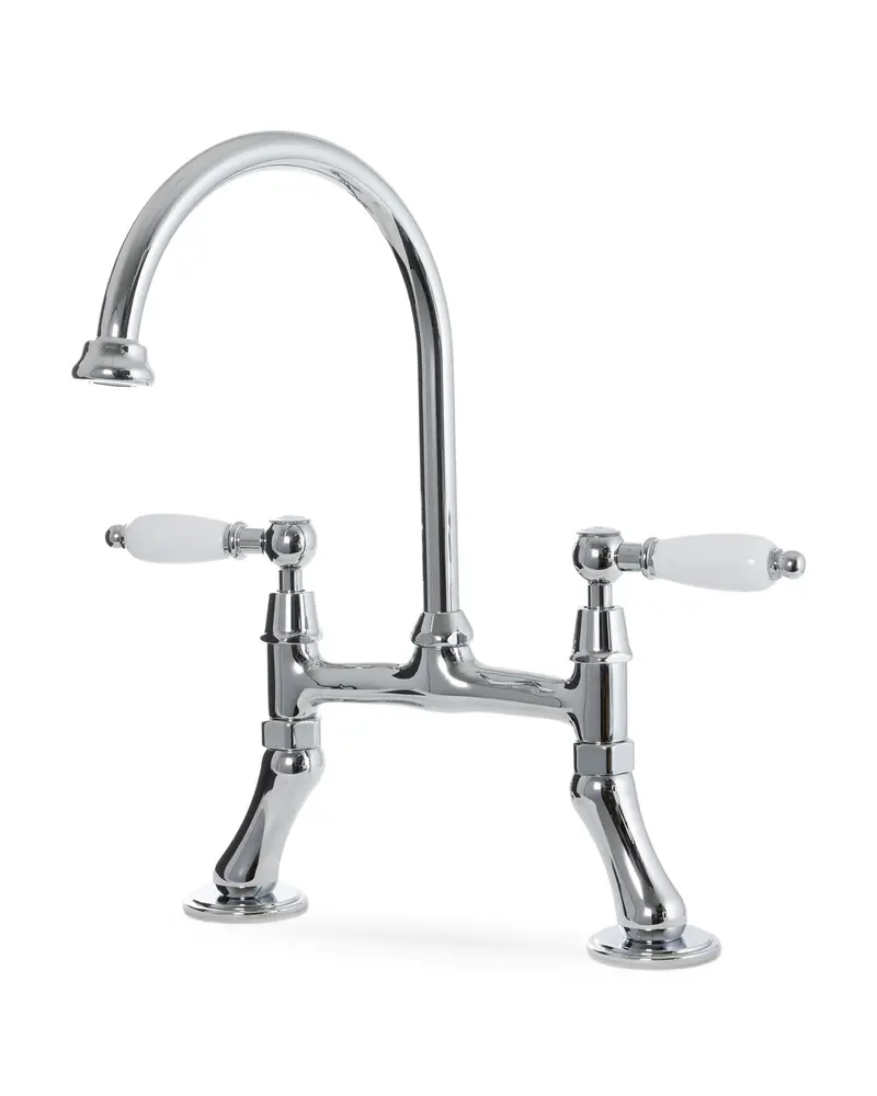 Salford Swan-Neck Two-Handle Kitchen Faucet In Chrome 1