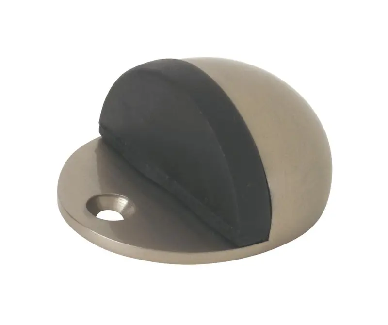 Satin Nickel Oval Door Stops – 48Mm × 21Mm (2-Pack) 1