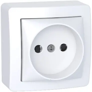 Schneider Electric Alrea Polar White 2-Pole Socket Outlet 1