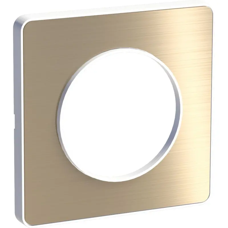 Schneider Electric Odace Brushed Bronze Recessed Finishing Plate 1