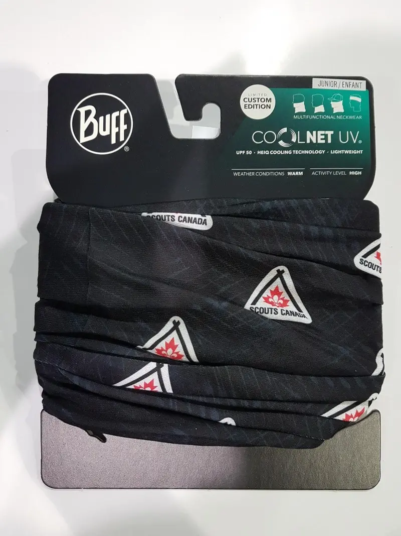 Scouts Canada Youth-Sized Branded Neck Buff – Red 1