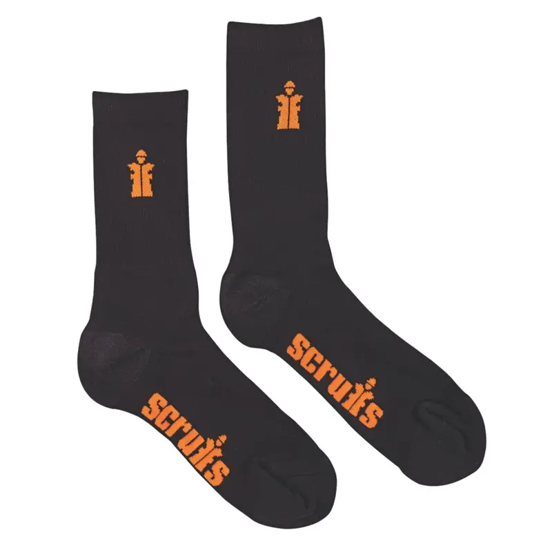 Scruffs Worker Socks – Black, Pack Of 3 Pairs (Uk Sizes 44–48) 1