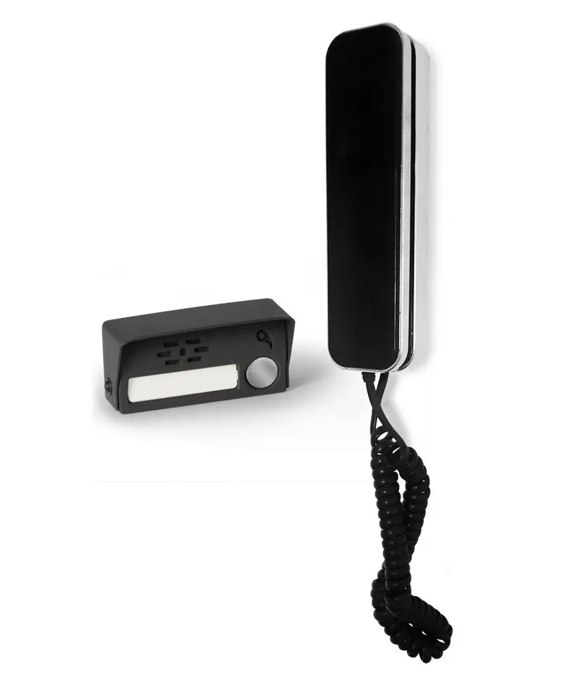 Scs Sentinel Magnetic Key-Based Audio Intercom – Black Lacquered Surface Panel 1