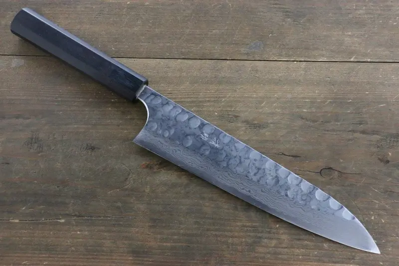 Seisuke 210Mm Blue Steel #2 Hammered Damascus Gyuto – Shitan Handle 1