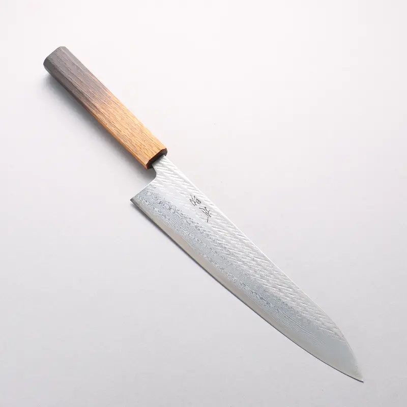 Seisuke Aus-10 Damascus Rope Pattern Gyuto – 240Mm With Burnt Oak Handle 1